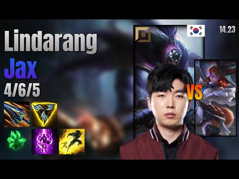 Lindarang Top Jax vs Aurora lol KR solo rank Full Game 14.23 | 린다랑 잭스 vs 오로라