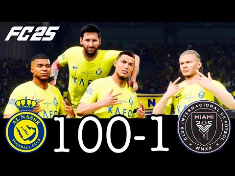 FC 24 -MESSI RONALDO NEYMAR & MBAPPE | ALL STARS |  AL NASSR 100-0 MANCHESTER UNITED