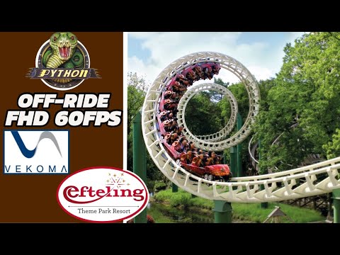 Python at Efteling | OFF RIDE - Full HD 2022 | Vekoma Double Loop Corkscrew MK-1200