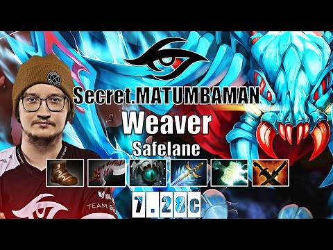 Weaver Safelane | Secret.MATUMBAMAN | INSANE 15 KILLS MONSTER CARRY | 7.28c Gameplay Highlights
