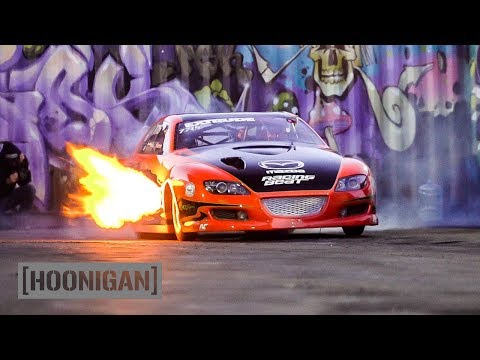 Menacing Mazda RX8 Drag Car Breathes Fire //DT244