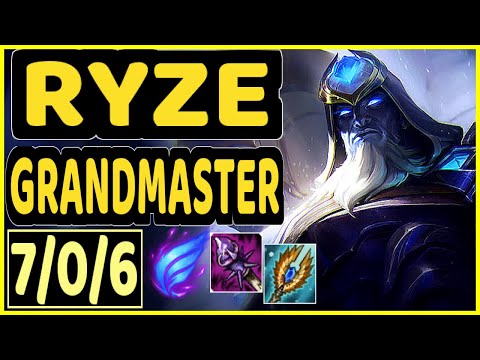 YOPPA (RYZE) - 7/0/6 KDA GAMEPLAY - EUW Ranked GRANDMASTER