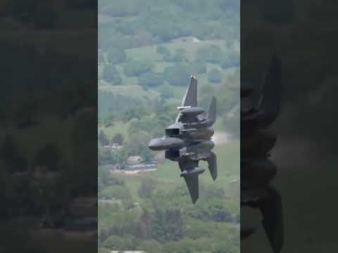Vigorous F-15 Turn Flyby Mach Loop Wales #shorts #aviation #airforce #military #fyp #trending