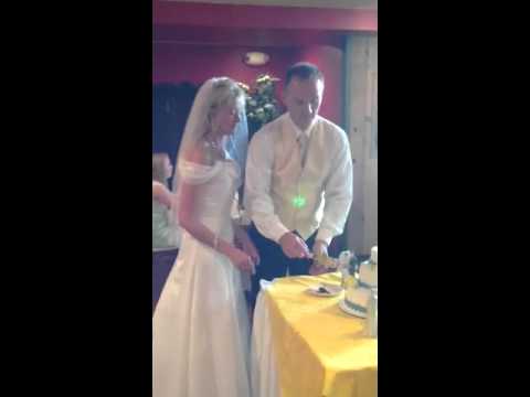 Kevin and Susan Brown Cut Their Wedding Cake