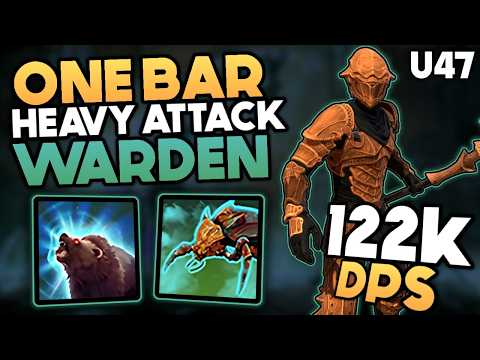 122k DPS One Bar Warden Subclass Heavy Attack Build - Best Magicka Warden Build ESO Update 47