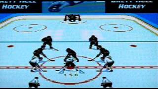 Brett Hull Hockey on SNES. Gameplay & Commentary
