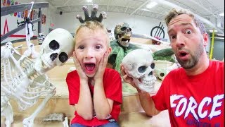 Father &amp; Son MAKE A HAUNTED SKATEPARK!