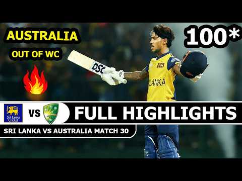 Sri Lanka Vs Australia ICC T20 CRICKET WORLD CUP 2026 Full Highlights Match 30 | SL Vs AUS