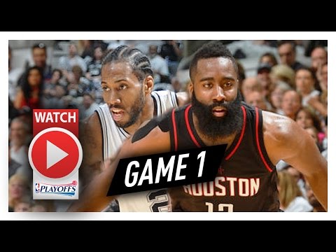 James Harden vs Kawhi Leonard Game 1 MVP Duel Highlights (2017 Playoffs WCSF) Spurs vs Rockets