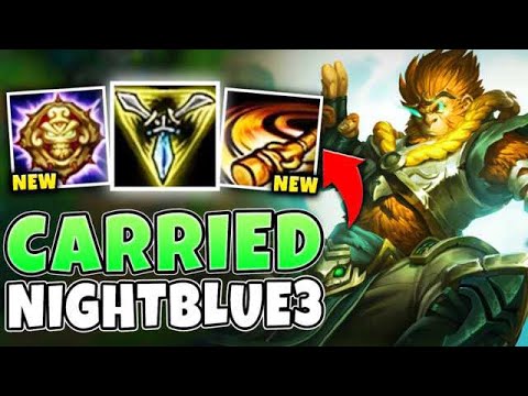 OMG! I CARRIED NIGHTBLUE WITH THE REWORKED WUKONG! (RANK 1 WUKONG GAMEPLAY) - League of Legends