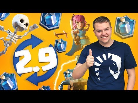 INSANE CYCLE! 2.9 X-Bow Cycle Deck LIVE Ladder Gameplay - Clash Royale