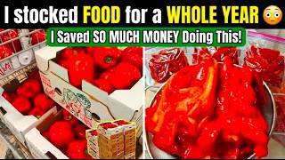 Bulk Buying Peppers & Tomatoes in Canada | How I Store Food for Winter & Save Money | Storage Hack