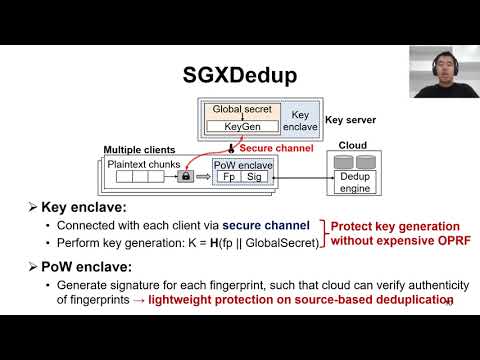 USENIX ATC '21 - Accelerating Encrypted Deduplication via SGX