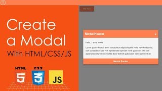 Create a Modal With HTML, CSS &amp; JavaScript