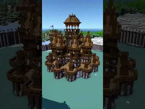 EPIC Viking Castle Build in Minecraft #shorts