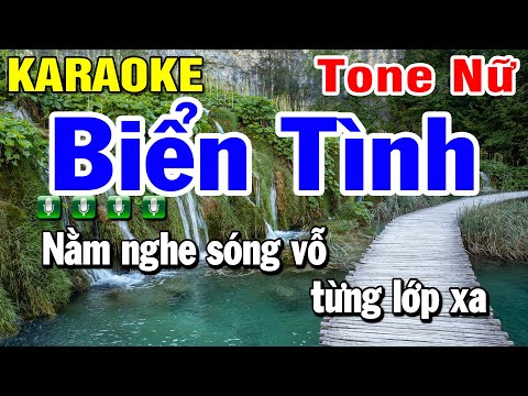 Biển Tình Karaoke Tone Nữ Nhạc Sống - Beat Mới 2024 | Beat Huỳnh Lê
