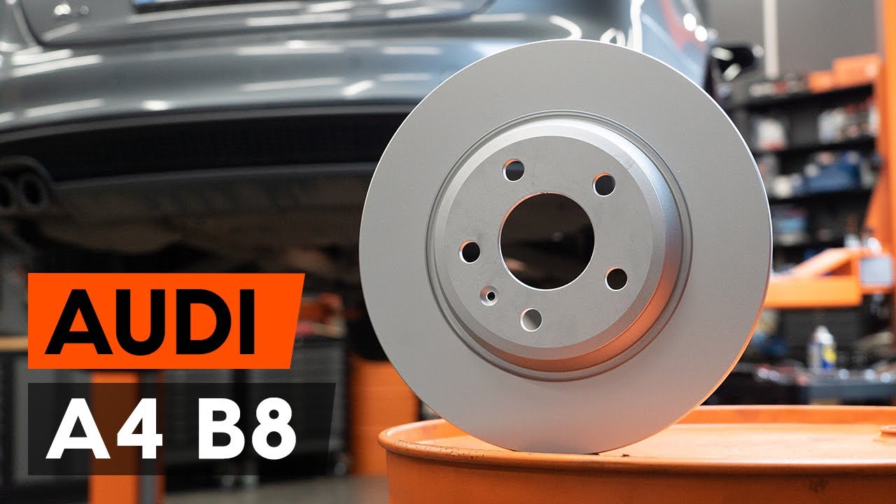 Como mudar discos de travão da parte traseira em Audi A4 B8 - guia de substituição