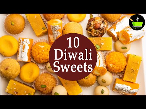 10 Sweets Recipe | Quick & Easy Diwali Sweets | Diwali Sweets | Diwali Recipes | Easy Indian Sweets