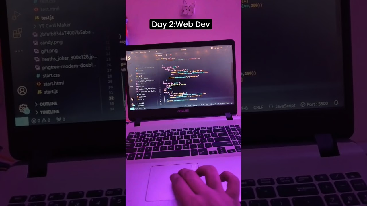 Day 2 of Web Dev. #algorithmicthinking #python #codebreaker #100daysofcode #coding #javascript #code