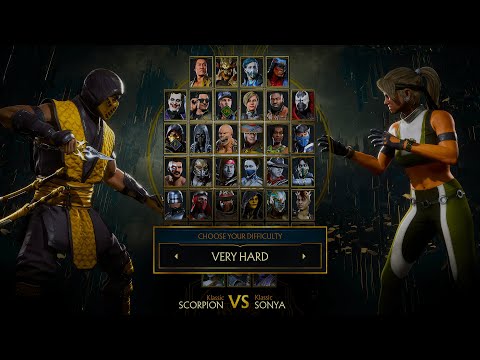 Mortal Kombat 11 | 'Klassic' Scorpion Vs 'Klassic' Sonya Blade (VERY HARD)(MK11)