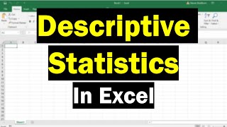 How To Perform Descriptive Statistics In Excel (Very Easy!)
