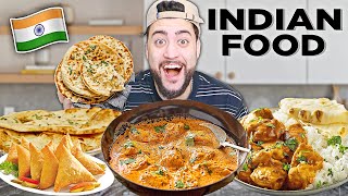 Indian Food Mukbang!! (Butter Chicken and Garlic Naan)
