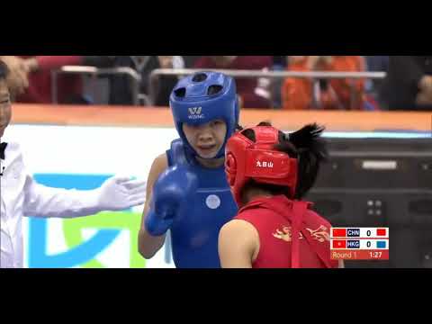 14th world wushu championship  sanda women 60kg final (china 🆚Hongkong) gold medal 🇨🇳 #wushukungfu