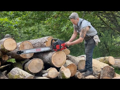 Tuning your chainsaw, Jonsered 920, Stand up and Buck, firewood .