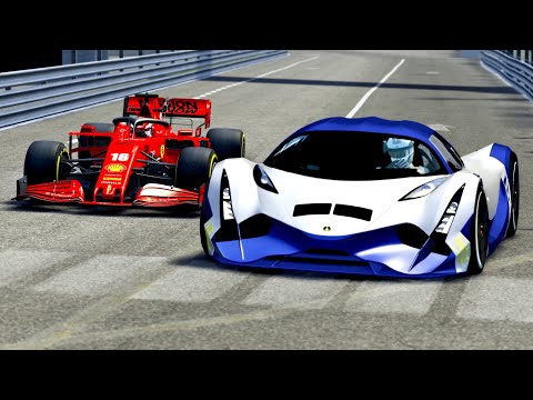 Devel Sixteen vs Ferrari F1 2020 at Monaco