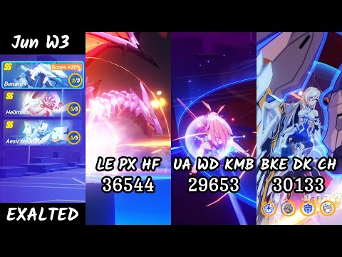 HI3 SEA《崩坏3》June Memorial W3 - Benares 36544, Hellmaru 29653, Heimdall 30133( Exalted 1.81%, 96330 )