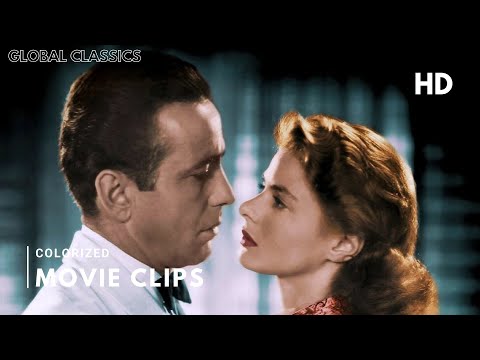 Casablanca 1942 Best Scenes compilation -  COLORIZED Movieclips