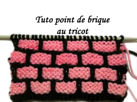 TUTO POINT DE BRIQUE AU TRICOT FACILE Fancy stitch knitting