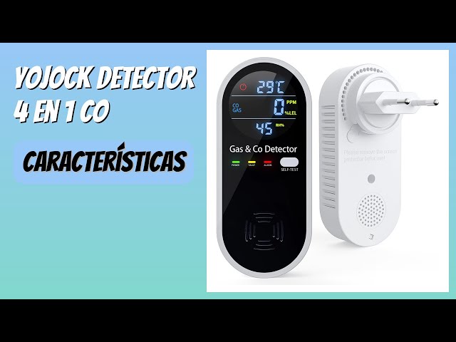 Vídeo relacionado con Detector Monóxido de Carbono y Gas 4 en 1 con Alarma acústica y Visual, Mide CO, Temperatura, Humedad y Gases, con función de autotest, Ideal para salón, Dormitorio, sótano, Oficina, YOJOCK