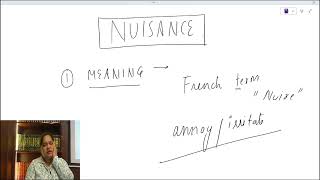 JUIDICIARY (LAW OF TORTS) Nuisance Class