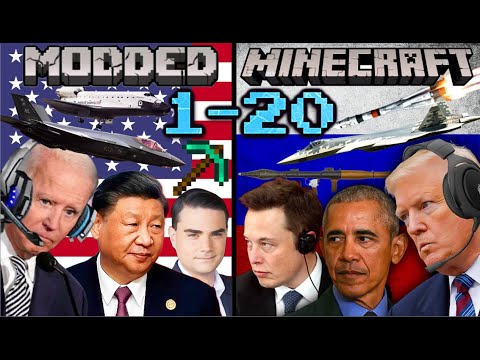 Presidents Play Modded Minecraft 1-20 FULL MOVIE *parody*