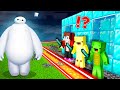 BAYMAX Vs Security House In Minecraft Maizen JJ And Mikey And Banana Kid Challenge Maizen