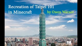 Recreation of Taipei 101 in Minecraft