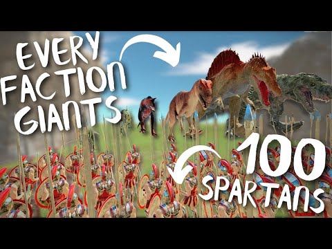 100 Spartans vs Every Faction Giants - Animal Revolt Battle Simulator | ARBS