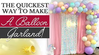 The Quickest Way To Make A Balloon Garland | How To Use Balloon Tape Arch Strip