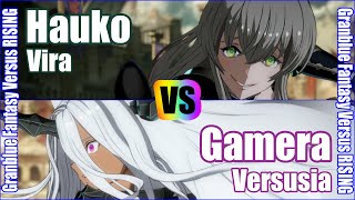 [GBVSR] (4K) Granblue Fantasy Versus Rising Rank match  Hauko (Vira) vs Gamera (Versusia)