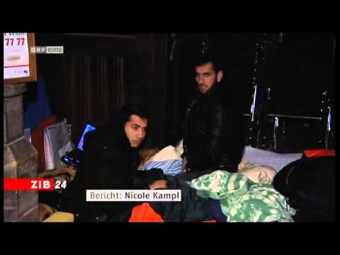 23.1.2013 ORF ZIB 24: Flüchtlinge unterbrechen Hungerstreik