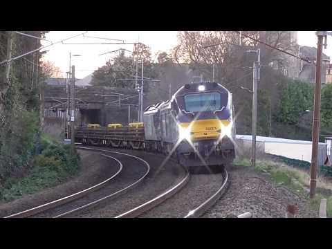 68001 with 68008/88010 dit 6k27 Carlisle - Crewe Engineers, 26th February 2019