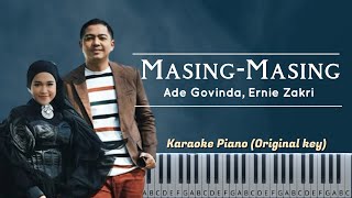 Download lagu Masing-Masing - Ade Govinda, Ernie Zakri | Karaoke Piano (Original Key) | Piano Tutorial mp3