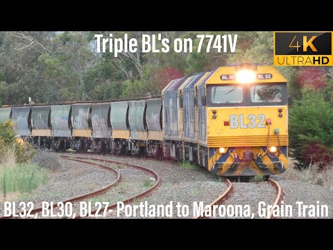Pacific National’s Portland-Maroona Grain Train - BL32, BL30, BL27 | 4K Video