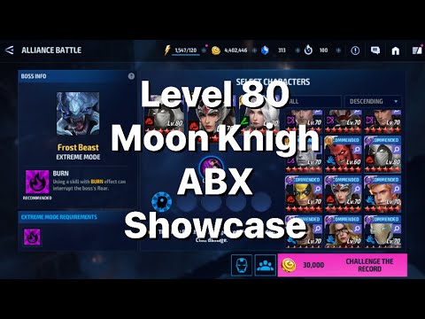 Level 80 Moon Knight ABX Meta?ABX Showcase Marvel Future Fight