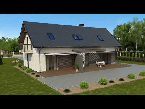 Z184 - Gotowy projekt domu dwurodzinnego z poddaszem użytkowym we współczesnym stylu do 170 m2