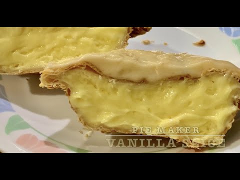 Vanilla Slice Pie Maker Pies, Cheekyricho Cooking youtube video recipe for Holly ep. 1,332