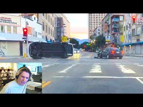 Kick Streamer Captures Driver running a Red light and Crashing into another car