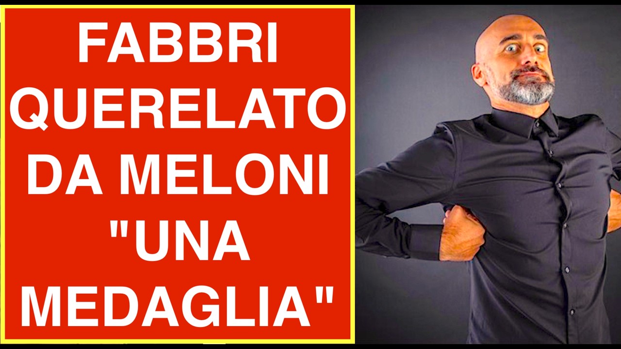 COMICO FABBRI QUERELATO DA MELONI "UNA MEDAGLIA AL VOLORE"