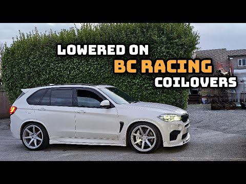 The X5M gets new BC RACING COILOVERS!!